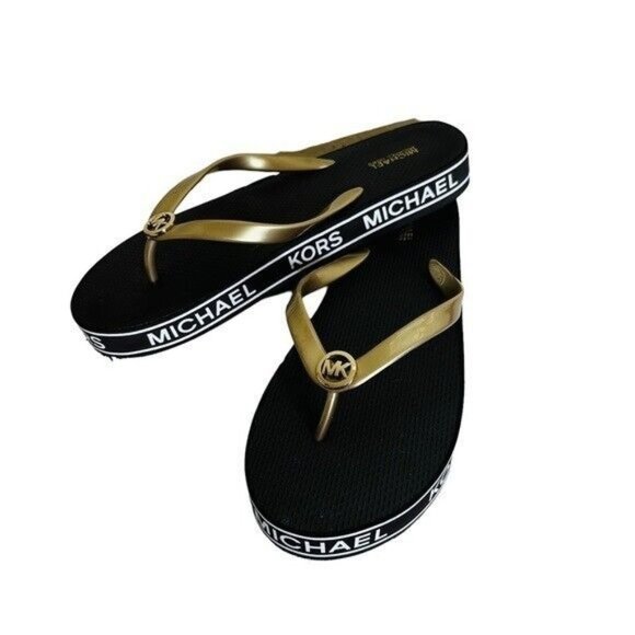 Michael Kors Shoes - MICHAEL KORS WOMENS PLATFORM FLIP FLOPS SANDALS SHOES SIZE 10M BLACK